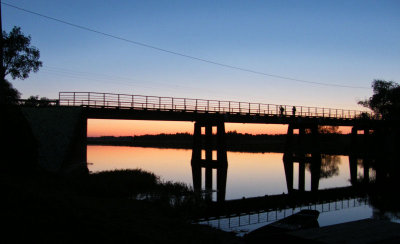 Twilight over  Narew river Biebrza