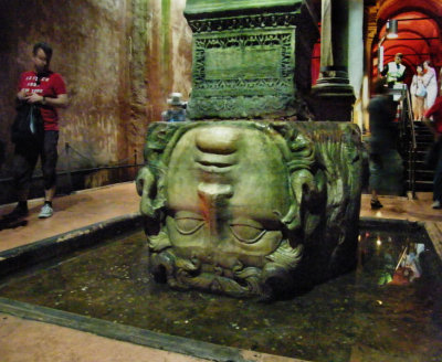  Medusa head upside down in Basilica Cistern
