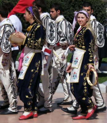 Traditional costumes on parade in Taksim Square