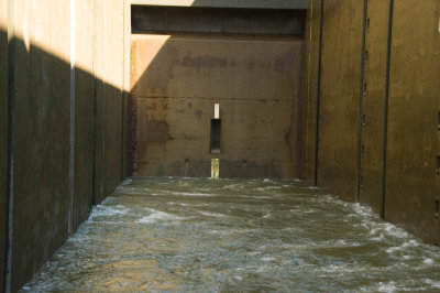 Water entering the lock