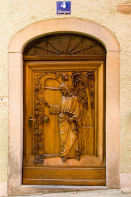 Carved door