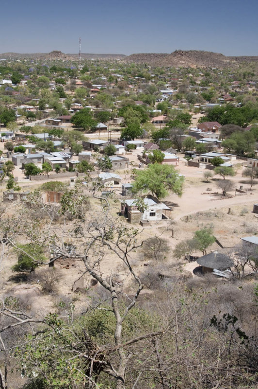 View over Mochudi, an hour north of Gaborone