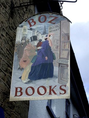 Bookstore sign, Hay-on-Wye [BJG]
