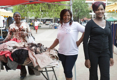 Three friends, Broadhurst Mall, Gaborone