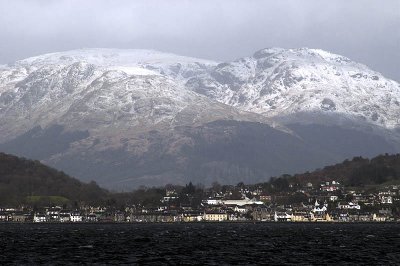 Arran blanketed in snow in mid-March