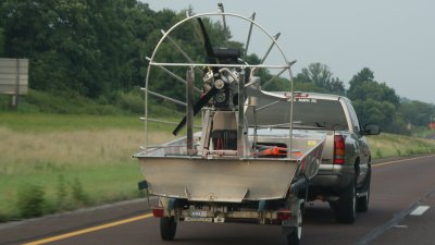 boat on truck