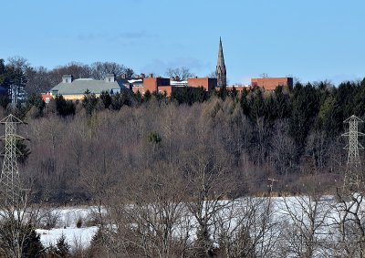 Amherst College on the Hill - Medium Tele Perspective
