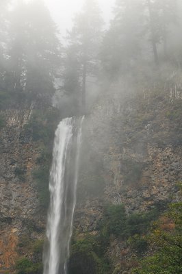 Columbia River Gorge - Foggy Multnomah Falls