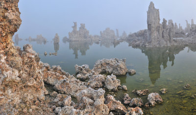 CA - Mono Lake - Foggy Tufa 2