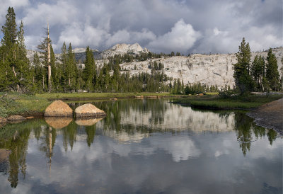 Yosemite NP - Cathedral Lake Reflection 1
