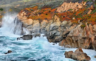 CA - Big Sur - Garrapata SP Waterfall Effect
