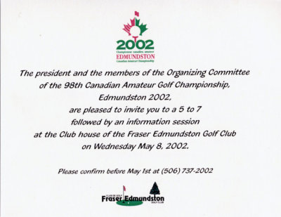 NOTICE pre-Canadian Amateur 2002