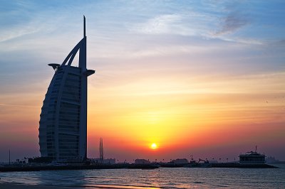 Burj Al Arab at sunset