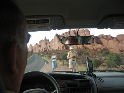 Exploring Arches - we stop often for picture-taking