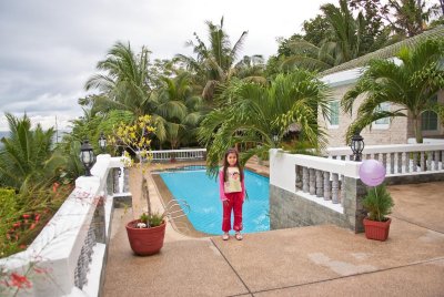 At the pool