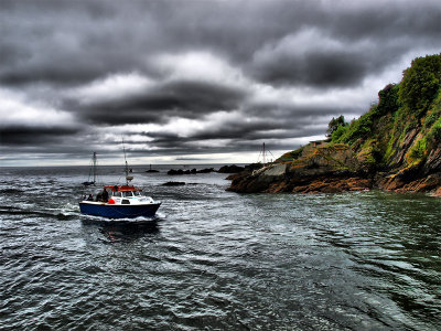 Fishing Boat in Stormy Weather