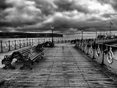 Swanage Pier in Black and White