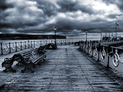 Swanage New Pier in Mono Tone