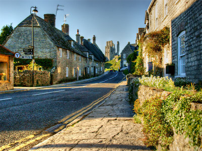 Street View at Corfe Castle