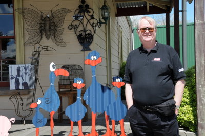 John with speciality sculptures in Tirau