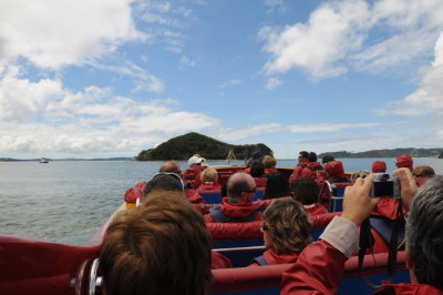 Fast boat out to the Hole in the Rock, Bay of Islands