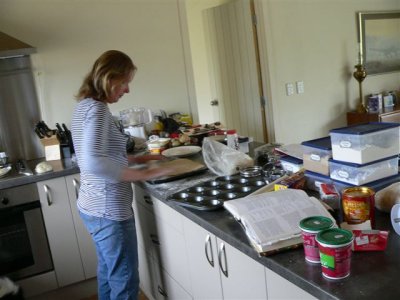 Karen in her kitchen