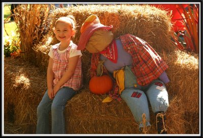 Noelle and the scarecrow