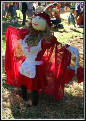 One of the scarecrows in the contest