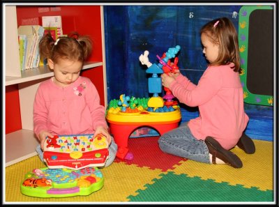 Playing in the baby room