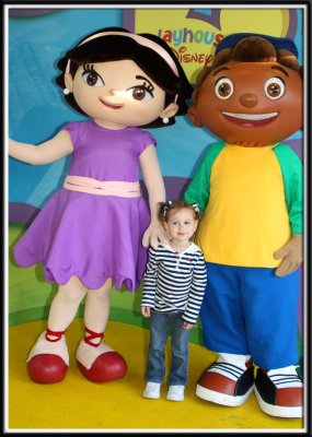 Kylie with June and Quincy from Little Einsteins