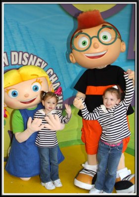 The girls with Annie and Leo from Little Einsteins