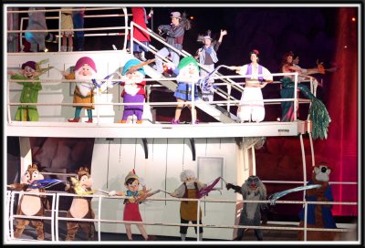 Celebration boat in Fantasmic show