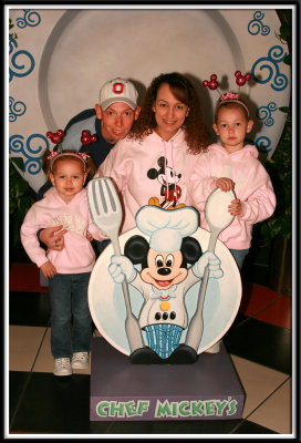 Our family at Chef Mickey's