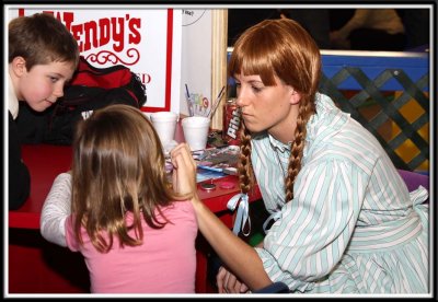 Face painting by Wendy's