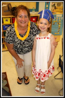 Noelle and Mrs. Rummel (assistant teacher). They were lunch buddies, and daily brought cottage cheese in their lunch boxes