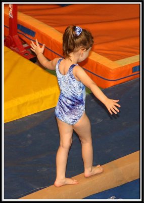 Kylie on the balance beam