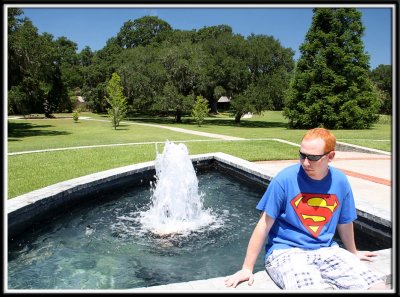 Superman takes a short break in between rescuing helpless souls at the speed of light :-)