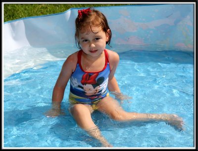 Kylie in the pool