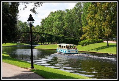 The water taxi takes you from Port Orleans Riverside to Downtown Disney. It's about a 20 minute ride and very scenic.