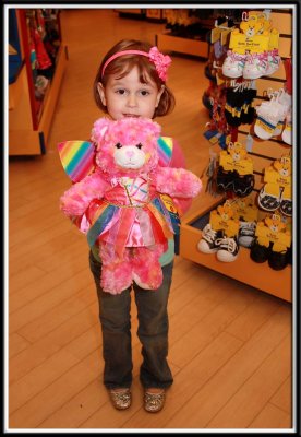 Kylie gets her very first Build-A-Bear for her 5th birthday from Auntie Penny! (10/8/10)