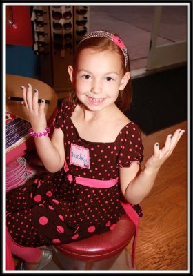 Noelle's beautiful sparkly blue nails!