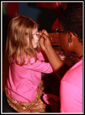 Maggie gets her makeup on!