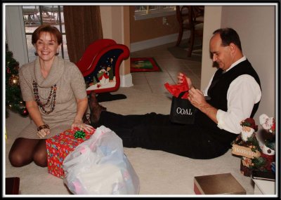 We gave Dad and Charlotte nothing but Coal for Christmas! :-) just kidding... it was gift cards :-)