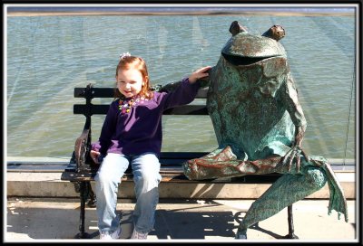 Noelle and Senor Mr. The Frog