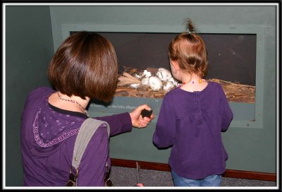 Kylie and Miss Janet play with the turtle egg