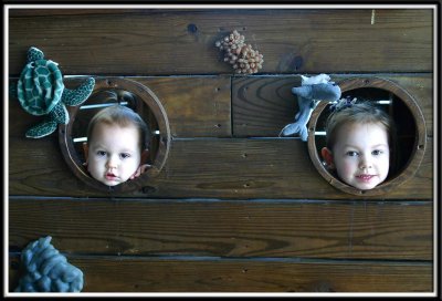 In the pirate ship playground