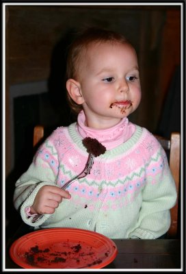 Mmmmm.... No dinner is complete without cake!