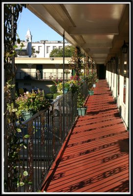 The balcony on our hotel