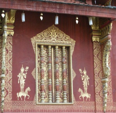 Detail on wall, Wat Sensoukarahm