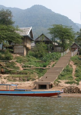 Steps up to village, Muang Ngoi